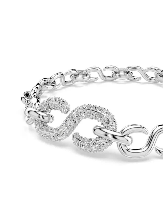 SWAROVSKI  Dextera Medium Crystal Rhodium Plated Chain Bracelet for Women | Best Price UAE